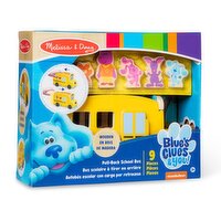 Melissa & Doug - Blue's Clues & You! Wooden Pull-Back School Bus, 1 Each