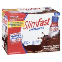 Slim Fast - Meal Replacement Shakes Chocolatey Royale, 8 Each