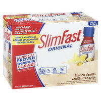 Slim Fast - Meal Replacement Shakes French Vanilla, 8 Each