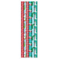 Plus Mark - Christmas Wrap 1 Roll 30in, Fun & Jolly Designs, Assorted, 1 Each
