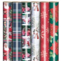 Paper Craft - Christmas Gift Roll Single, 30In 35Sq Holiday Classics, 1 Each
