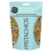 Wonderful - Pistachios, Sea Salt & Vinegar, No Shells, 155 Gram