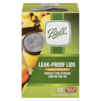 Bernardin - Ball Regular Mouth, Leak-Proof Lid, 6 Each