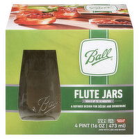 Ball - Regular Mouth 16oz Pint Flute Jar4 PK, 4 Each