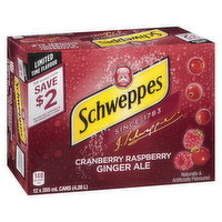 Schweppes - Cranberry Raspberry Gingerale, 12 Each