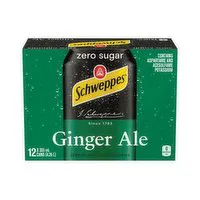 Schweppes - Ginger Ale Zero Sugar, 12 Each