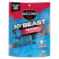JACK LINK'S - MrBeast Original Beef Mini Sticks, 175 Gram