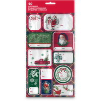 Paper Craft - Christmas Gift Labels - 20  Peel'N Stick, 1 Each