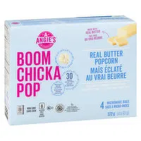 Angie's - Boom Chicka Pop Popcorn - Real Butter, 4 Each