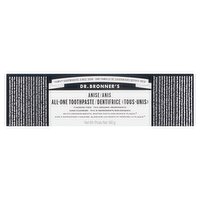 Dr Bronner - Dr Bronner Anise Toothpaste, 140 Gram