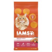 IAMS - ProActive Health Healthy Adult Cat Food with Salmon, 3.18 Kilogram