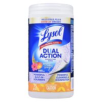 Lysol - Dual Action Brand New Day Disinfecting Wipes Mango & Hibiscus, 75 Each