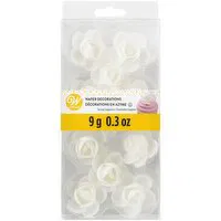 Wilton - Wafer Icing Decorations, White Roses, 9 Gram