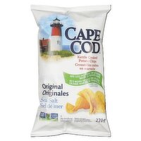 CAPE COD - Kettle Cooked Potato Chips - Sea Salt, Less Fat, 220 Gram