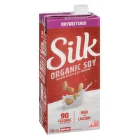 Silk - Unsweetened Organic Soy Original, 946 Millilitre