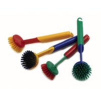 Norpro - Round Dish Brush With Scraper, 1 Each