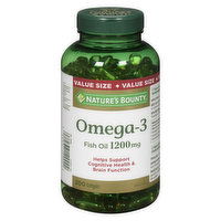 Natures Bounty - Omega-3 Fish Oil Liquid softgels - 1200mg, 200 Each