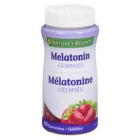 Nature's Bounty - Melatonin Gummies Strawberry, 60 Each