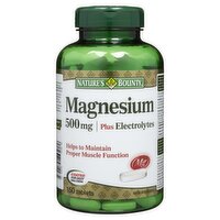 Nature's Bounty - Magnesium 500 mg Plus Electrolytes, 150 Each