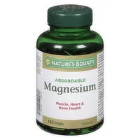 Nature's Bounty - Absorbable Magnesium Liquid Softgels - 400mg, 125 Each