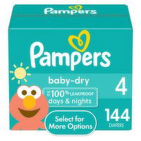 Pampers - Baby-Dry Diapers Size 4, 144 Each