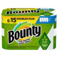 Bounty - Select A Size Paper Towels, 6 Double Plus Rolls