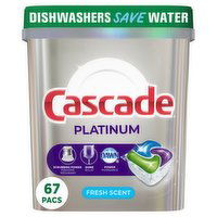 Cascade - Platinum ActionPacs Dishwasher Detergent Pods, Fresh Scent, 67 Each