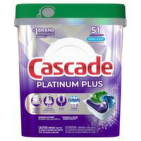 Cascade - Platinum ActionPacs Dishwasher Detergent, Fresh Scent, 51 Each