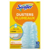 Swiffer - Dusters 1 Sided Unscented with Trap + Lock, 10 Each