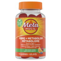 Meta Mucil - Fibre + Metabolism Gummies, 72 Each