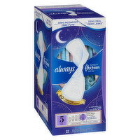 Always - Infinity Extra Heavy Flow Overnight, Unscented, Size 5, 22 Each