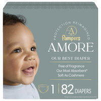 Pampers - AMORE Super Diapers - Size 1, 82 Each