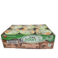 NONG SHIM - Soon Noodle Soup Miso & Tofu Cup, 6 Each