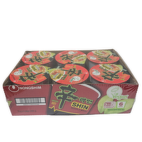 NONG SHIM - Shin Noodle Soup Vegan Cup, 6 Each