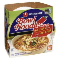 NONG SHIM - Bowl Noodle Soup - Hot & Spicy Beef Flavour, 86 Gram