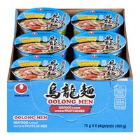 NONG SHIM - Oolong Men Noodle Soup - Seafood, 6 Each