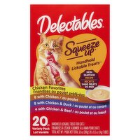Delectabes - Squeeze Up - Handheld Lickable Treat for Cats, Variety Pack, 20 Each