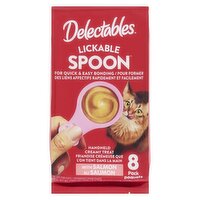 Delectables - Lick able Spoon Handheld Creamy Treat with Salmon 8 Pack, 80 Gram