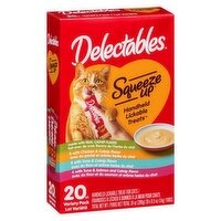 Delectables - Squeeze Up Handheld Lickable Treat, Variety Pack, 20 Each