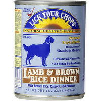 Lick Your Chops - Lamb & Rice Dog Food - 374 grams, 369 Gram