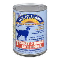 Lick Your Chops - Turkey & Brown Rice Dog Food - 374 grams, 369 Gram