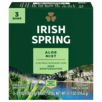 Irish Spring - Aloe Bar Soap, 3 Each