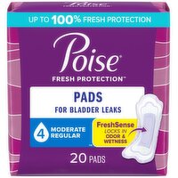 Poise - Pads - Regular Length, 20 Each