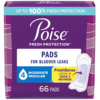 Poise - Pads - Regular Length, 66 Each