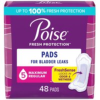 Poise - Pads - Regular Length, 48 Each