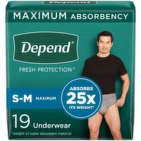 Depend - Fit-Flex Underwear for Men S/M, 19 Each