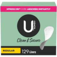 U by Kotex - Lightdays Liners Regular, 129 Each