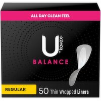 U by Kotex - Barely There Liners, 50 Each