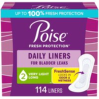 Poise - Daily Liner Long, 114 Each