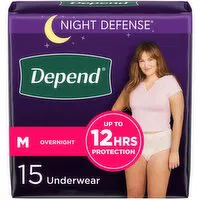 Depend - Night Defense Underwear Women - Medium, 15 Each